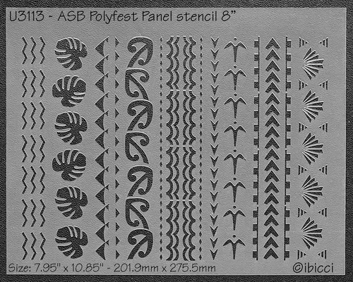 ibicci ASB Polyfest panel stencil 8"